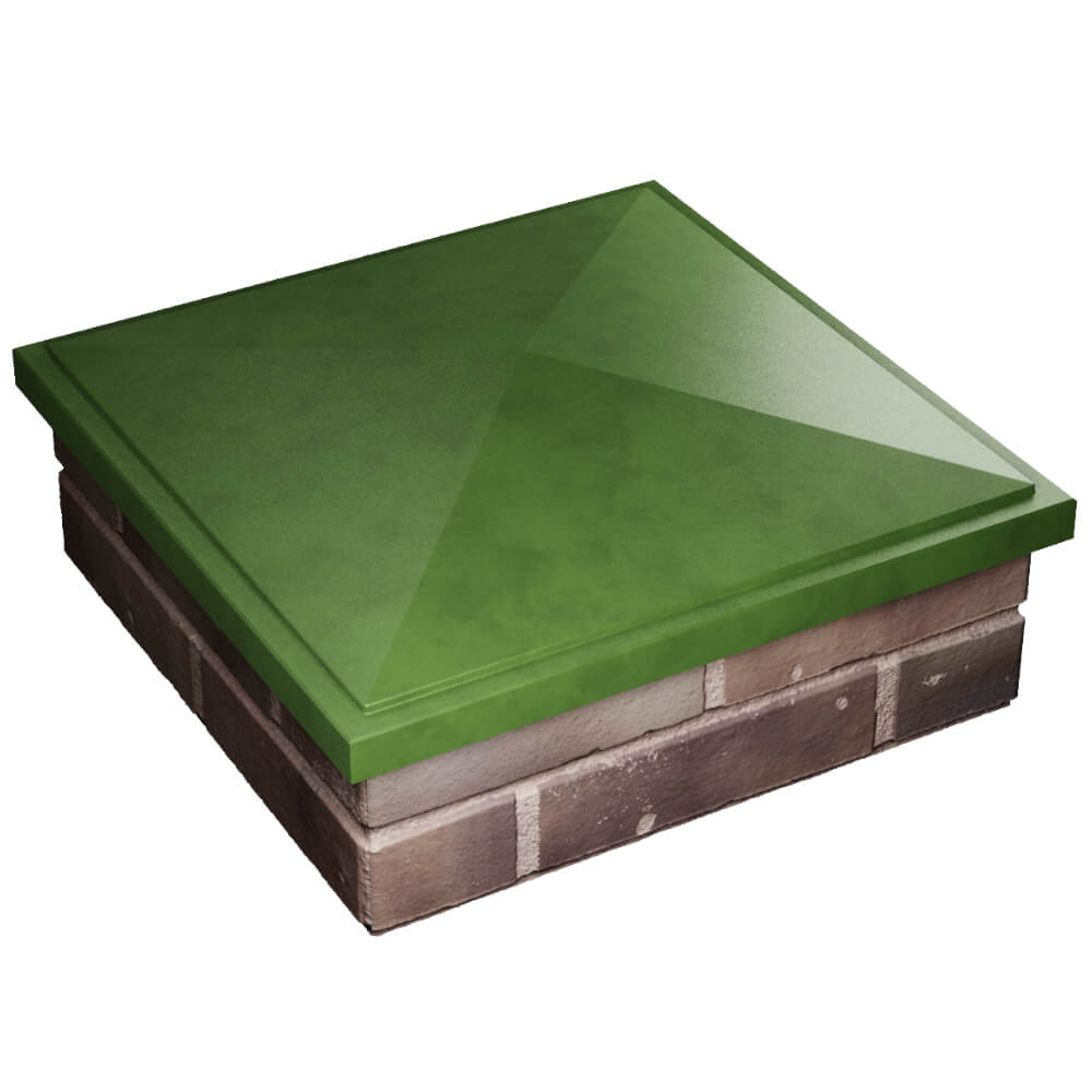 Колпак Zking БонаМоно Зеленый на столб 2х2 кирпича (515х515, 530х530мм) в Рязани фото