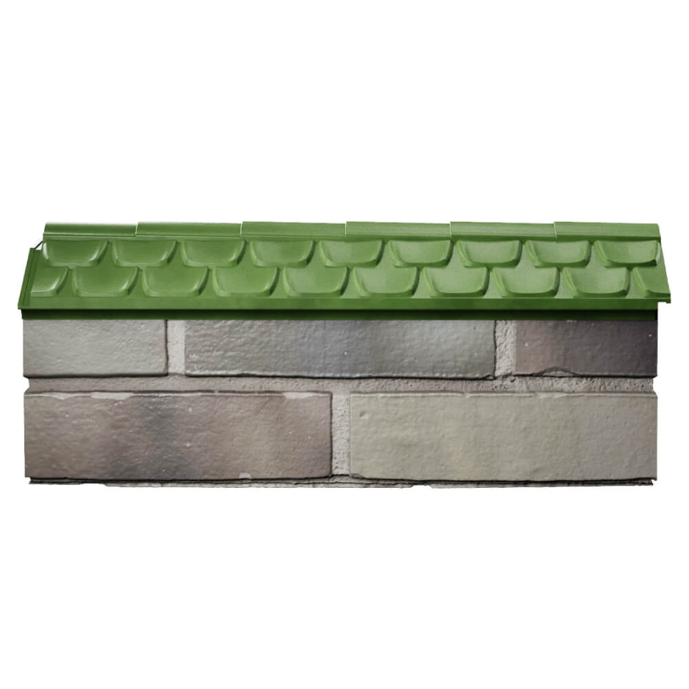 Парапет Zking Эльбрус Зеленый с посадкой на 0.5 кирпича (130мм) в Рязани фото