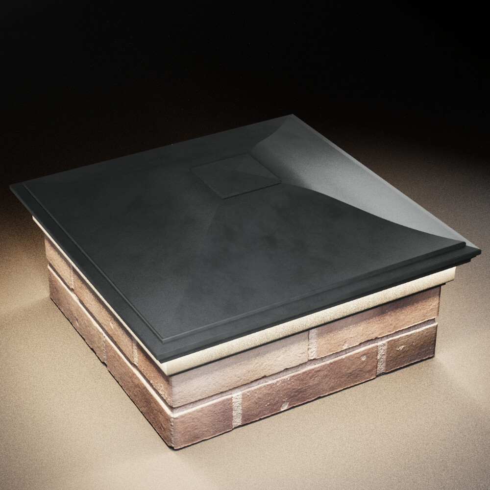 Колпак Zking Монблан Серый на столб 2х2 кирпича (515х515мм) c подсветкой в Рязани фото