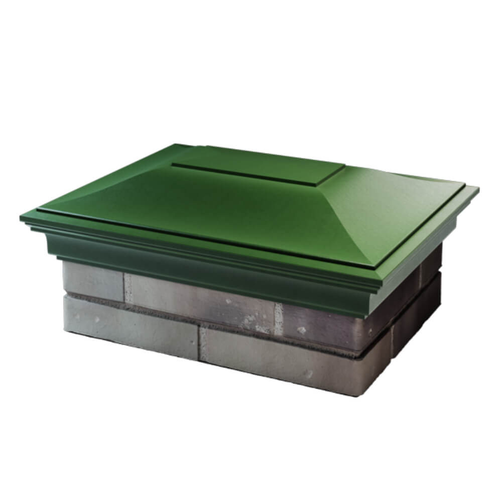 Колпак Zking Монблан Зеленый на столб 2х1.5 кирпича (515х385мм) в Рязани фото