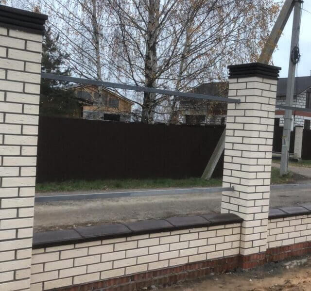 Колпак Zking Бона ХайТек Коричневый на столб 1.5х1.5 кирпича (385х385мм) в Рязани фото