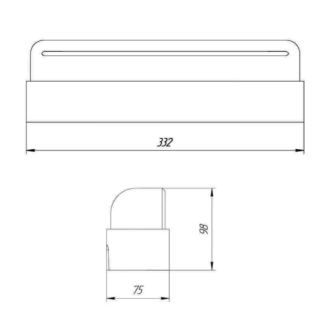 LED Светильник для шаговой плиты STONE Графитовый Серый 330х75х98мм в Рязани фото
