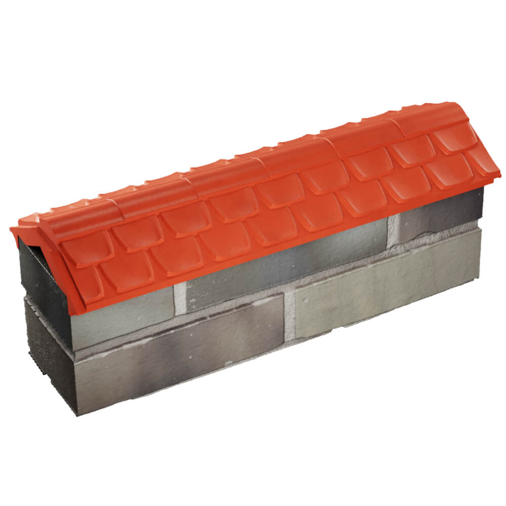 Парапет Zking Эльбрус Красный с посадкой на 0.5 кирпича (130мм) в Рязани фото