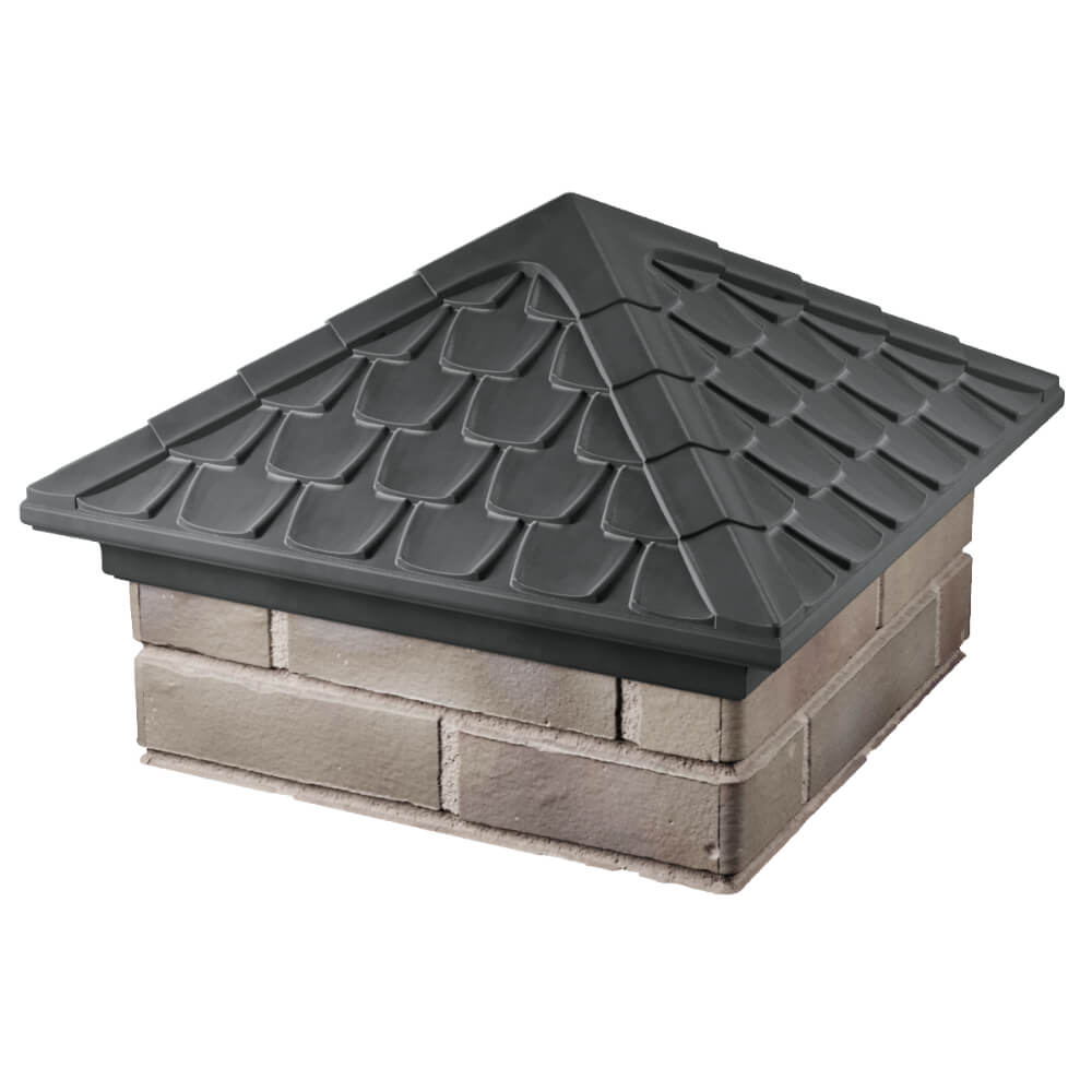 Колпак Zking Эльбрус Серый на столб 1.5х1.5 кирпича (385х385мм) в Рязани фото