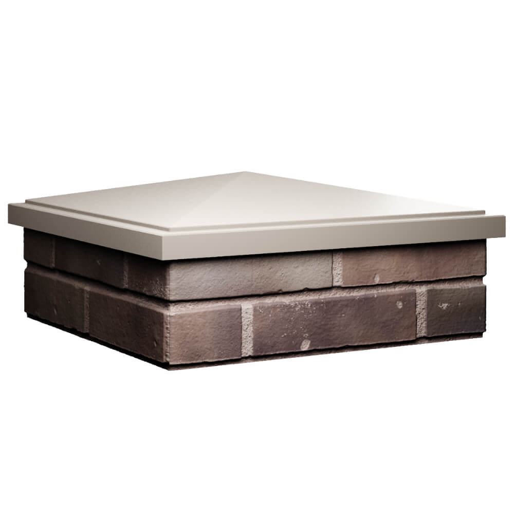 Колпак Zking БонаМоно Бежевый на столб 2х2 кирпича (515х515, 530х530мм) в Рязани фото