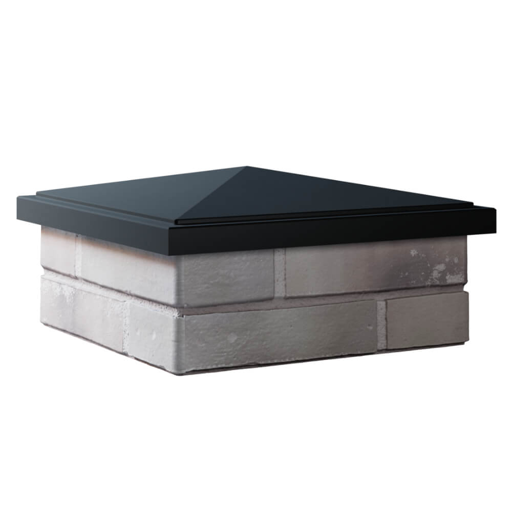 Колпак Zking БонаМоно Черный на столб 1.5х1.5 кирпича (385х385, 400х400мм) в Рязани фото