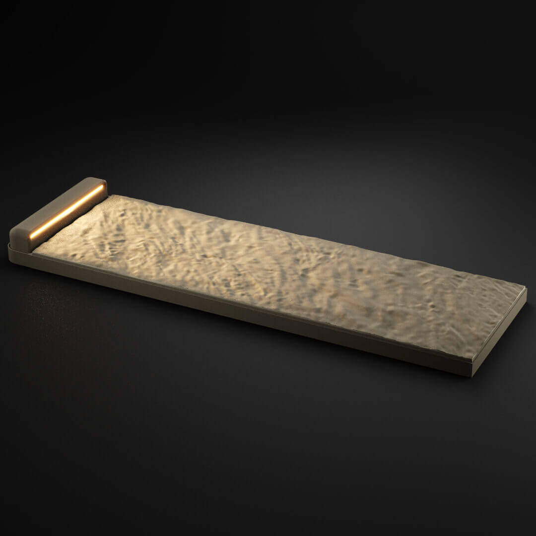 LED Светильник для шаговой плиты STONE Светлая Галька 330х75х98мм в Рязани фото