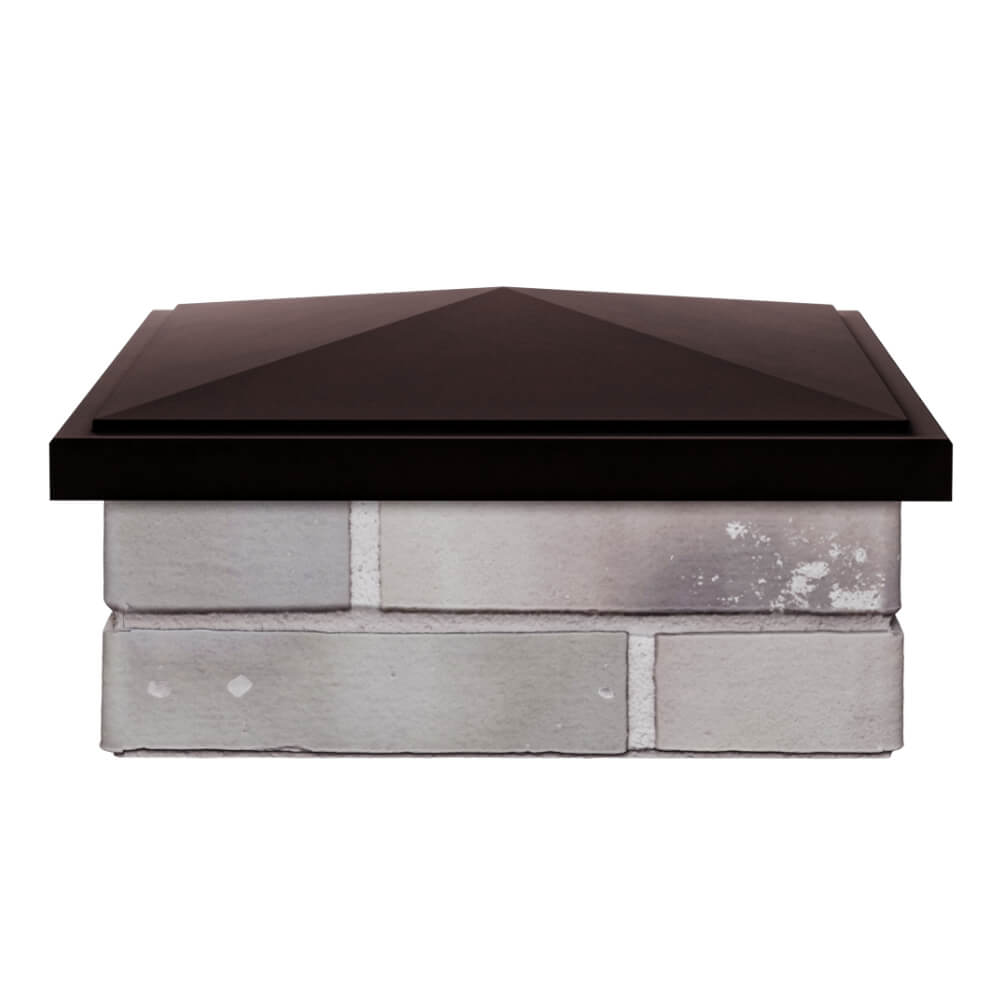 Колпак Zking БонаМоно Коричневый на столб 1.5х1.5 кирпича (385х385, 400х400мм) Рязань фото