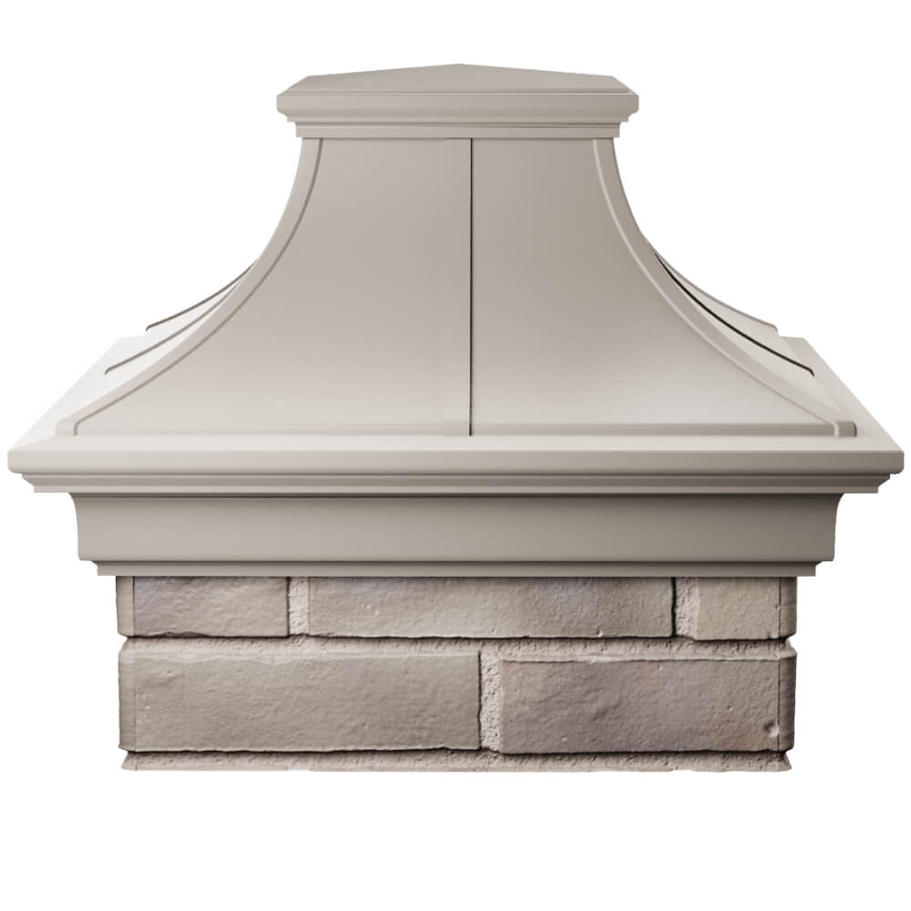 Колпак Zking Монблан Премиум Бежевый на столб 1.5х1.5 кирпича (385х385мм) Рязань фото