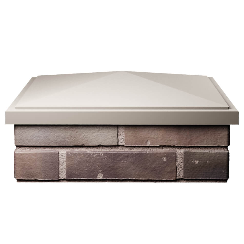 Колпак Zking БонаМоно Бежевый на столб 2х2 кирпича (515х515, 530х530мм) Рязань фото