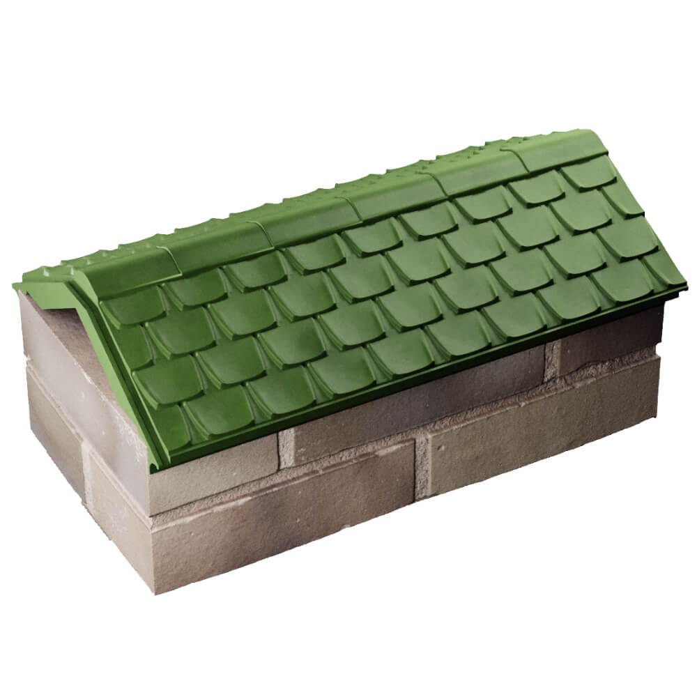 Парапет Zking Эльбрус Зеленый с посадкой на 1 кирпич (255мм) в Рязани фото