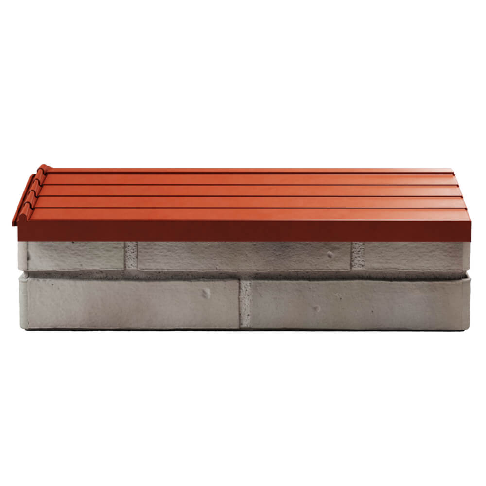 Парапет Zking Бона ХайТек Красный с посадкой на 1 кирпич (200/225/255мм) в Рязани фото
