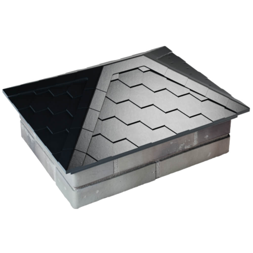 Колпак Zking Эверест Черный на столб 2х1.5 кирпича (520х390мм) Рязань фото