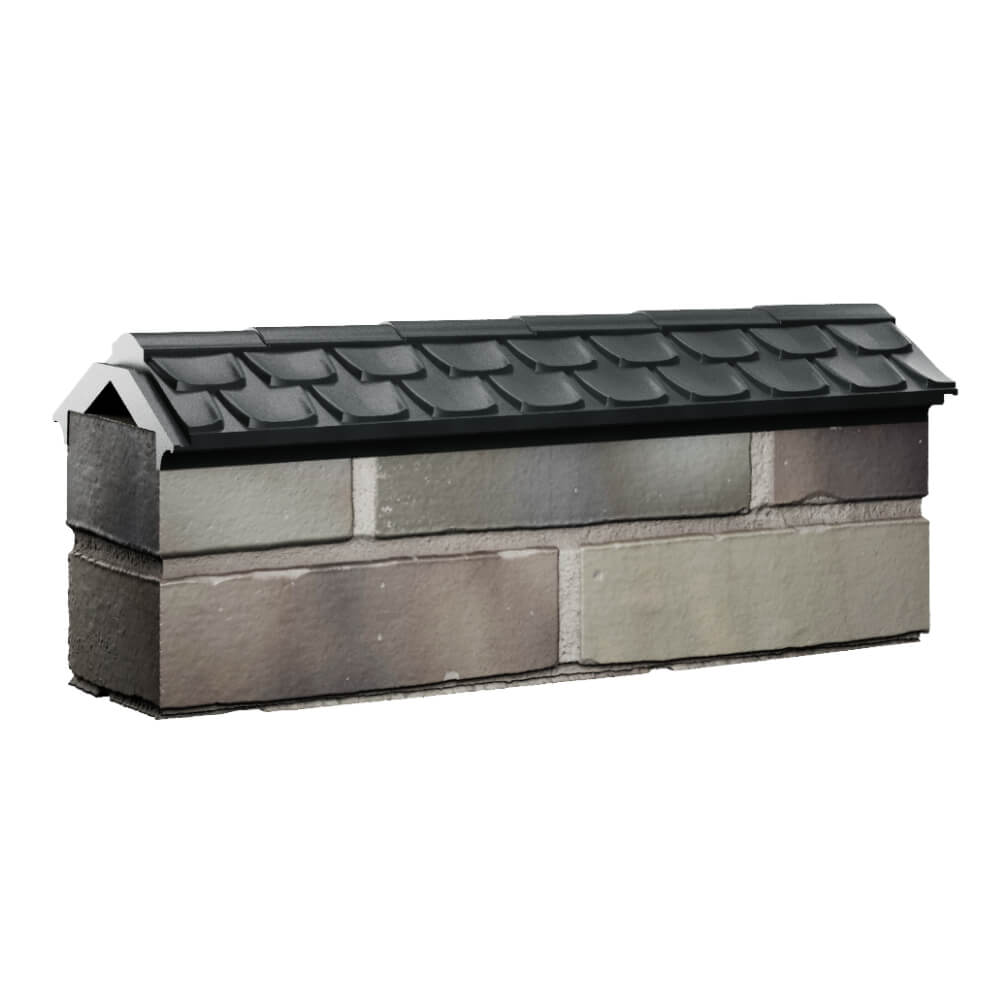 Парапет Zking Эльбрус Черный с посадкой на 0.5 кирпича (130мм) Рязань фото