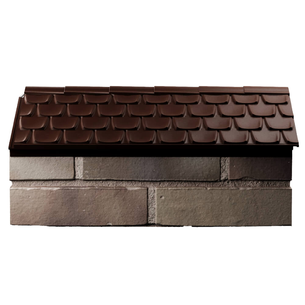 Парапет Zking Эльбрус Коричневый с посадкой на 1 кирпич (255мм) в Рязани фото