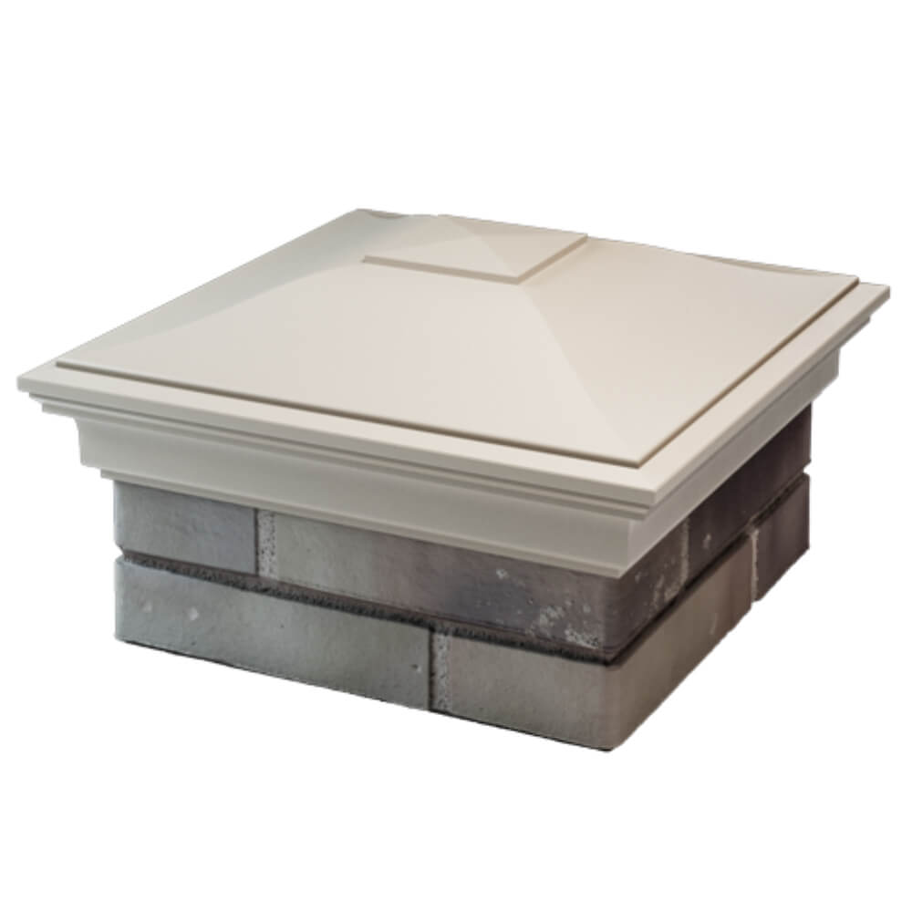 Колпак Zking Монблан Бежевый на столб 1.5х1.5 кирпича (385х385мм) в Рязани фото