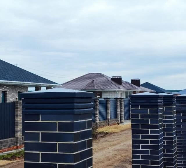 Колпак Zking Бона ХайТек Серый на столб 1.5х1.5 кирпича (385х385мм) в Рязани фото