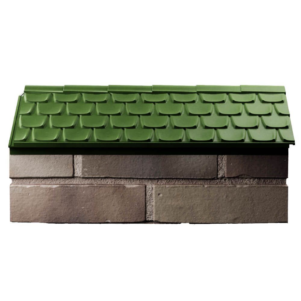 Парапет Zking Эльбрус Зеленый с посадкой на 1 кирпич (255мм) в Рязани фото