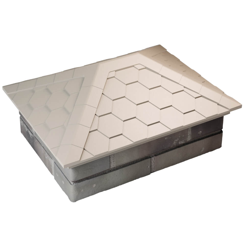 Колпак Zking Эверест Бежевый на столб 2х1.5 кирпича (520х390мм) Рязань фото