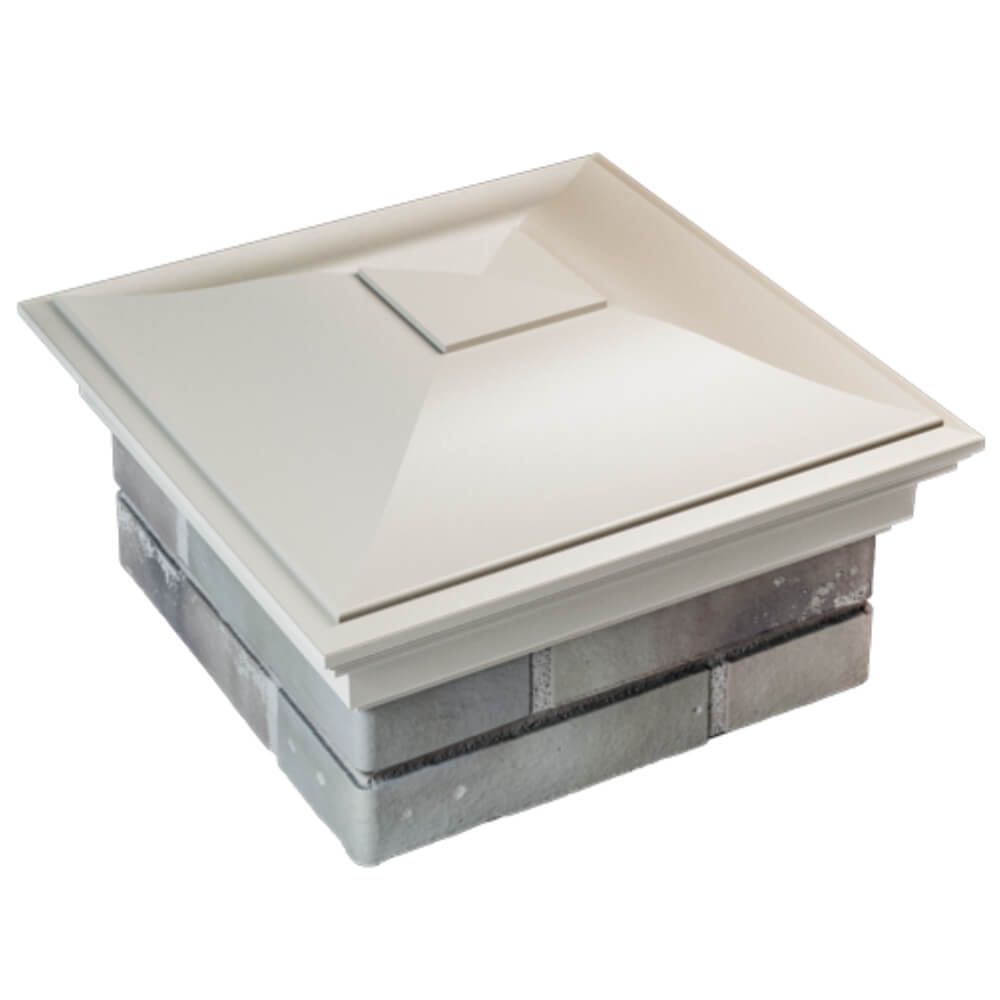 Колпак Zking Монблан Бежевый на столб 1.5х1.5 кирпича (385х385мм) в Рязани фото