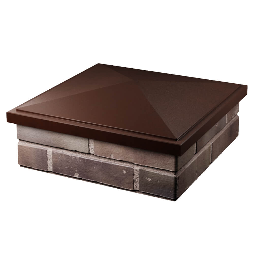 Колпак Zking БонаМоно Коричневый на столб 2х2 кирпича (515х515, 530х530мм) в Рязани фото