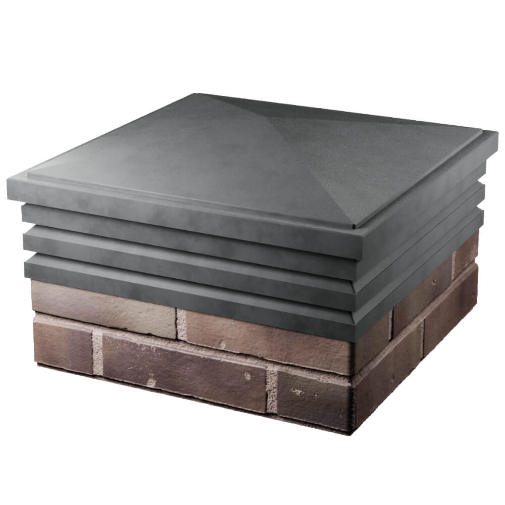 Колпак Zking Бона ХайТек Серый на столб 2х2 кирпича (513х513мм) в Рязани фото