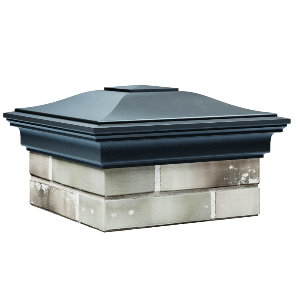 Колпак Zking Монблан Серый на столб 1.5х1.5 кирпича (385х385мм) в Рязани фото