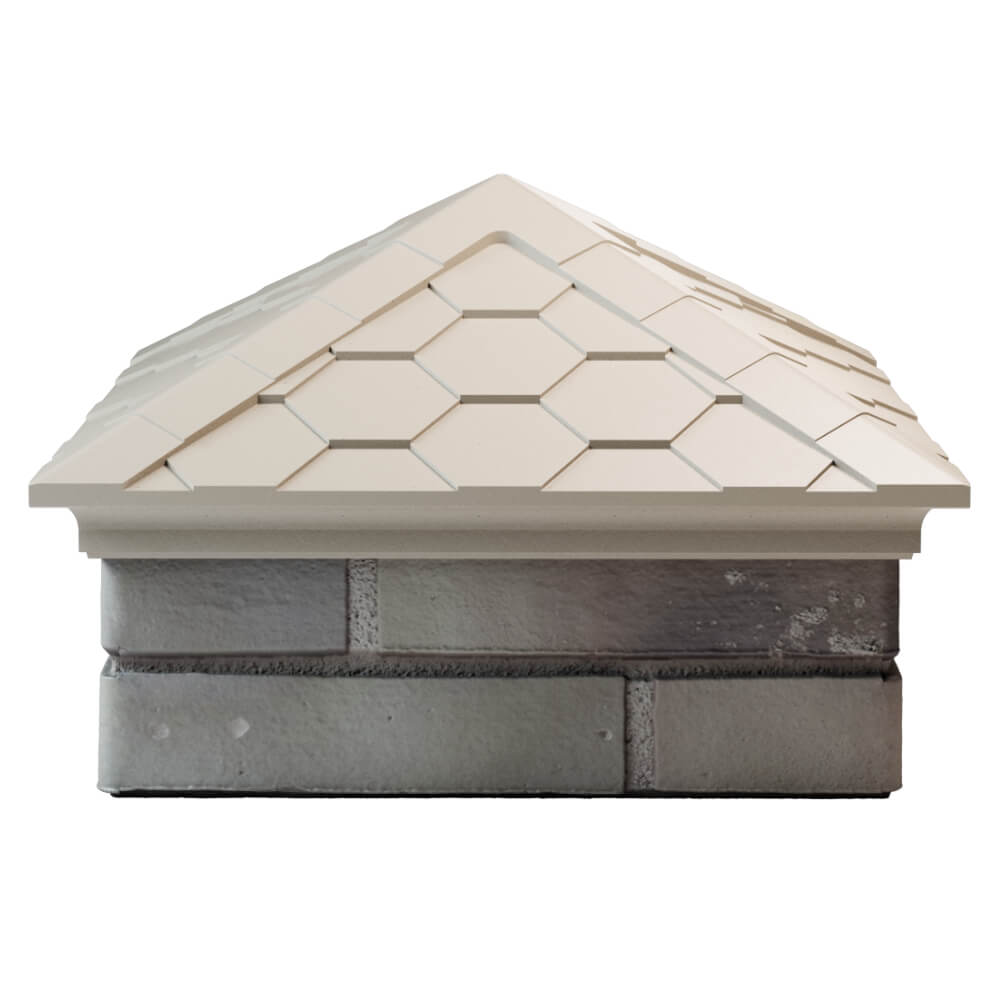 Колпак Zking Эверест Бежевый на столб 1.5х1.5 кирпича (390х390мм) Рязань фото