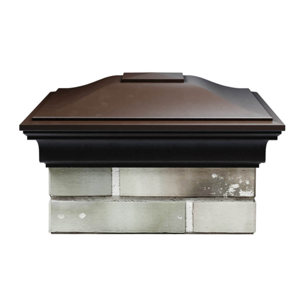 Колпак Zking Монблан Коричневый на столб 1.5х1.5 еврокирпича 0.7НФ (355х355мм) Рязань фото