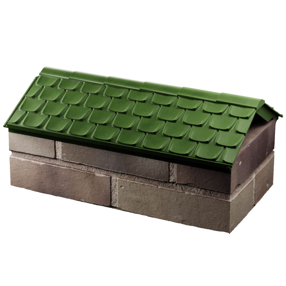 Парапет Zking Эльбрус Зеленый с посадкой на 1 кирпич (255мм) в Рязани фото