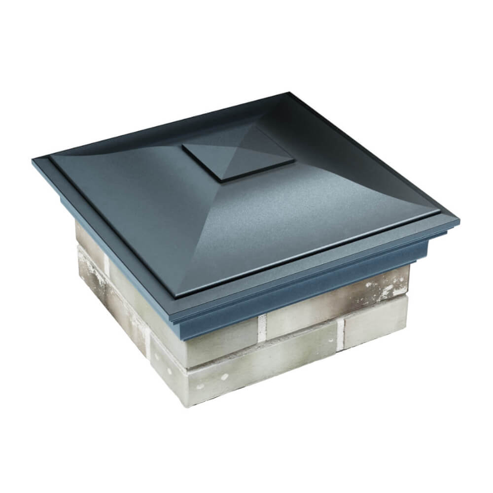 Колпак Zking Монблан Серый на столб 1.5х1.5 еврокирпича 0.7НФ (355х355мм) в Рязани фото