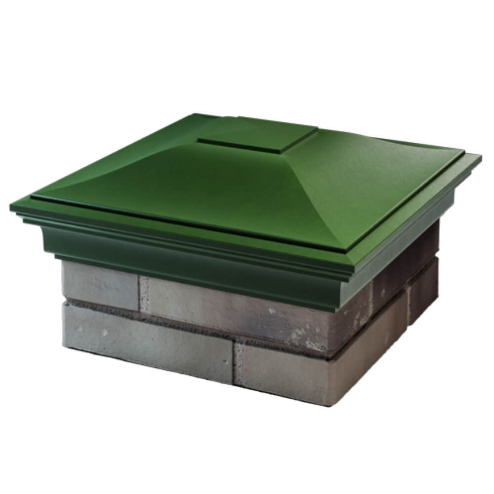 Колпак Zking Монблан Зеленый на столб 1.5х1.5 кирпича (385х385мм) в Рязани фото