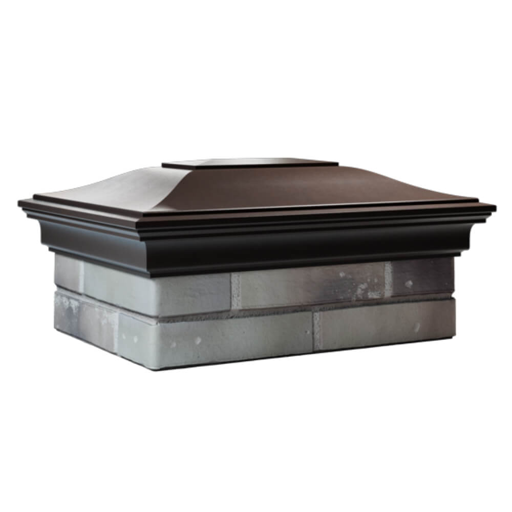 Колпак Zking Монблан Коричневый на столб 2х1.5 кирпича (515х385мм) в Рязани фото