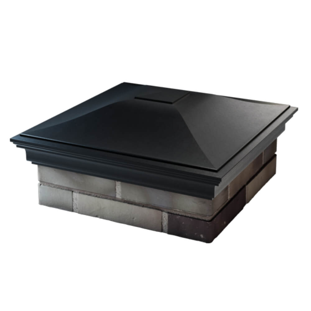 Колпак Zking Монблан Черный на столб 2х2 кирпича (515х515мм) в Рязани фото