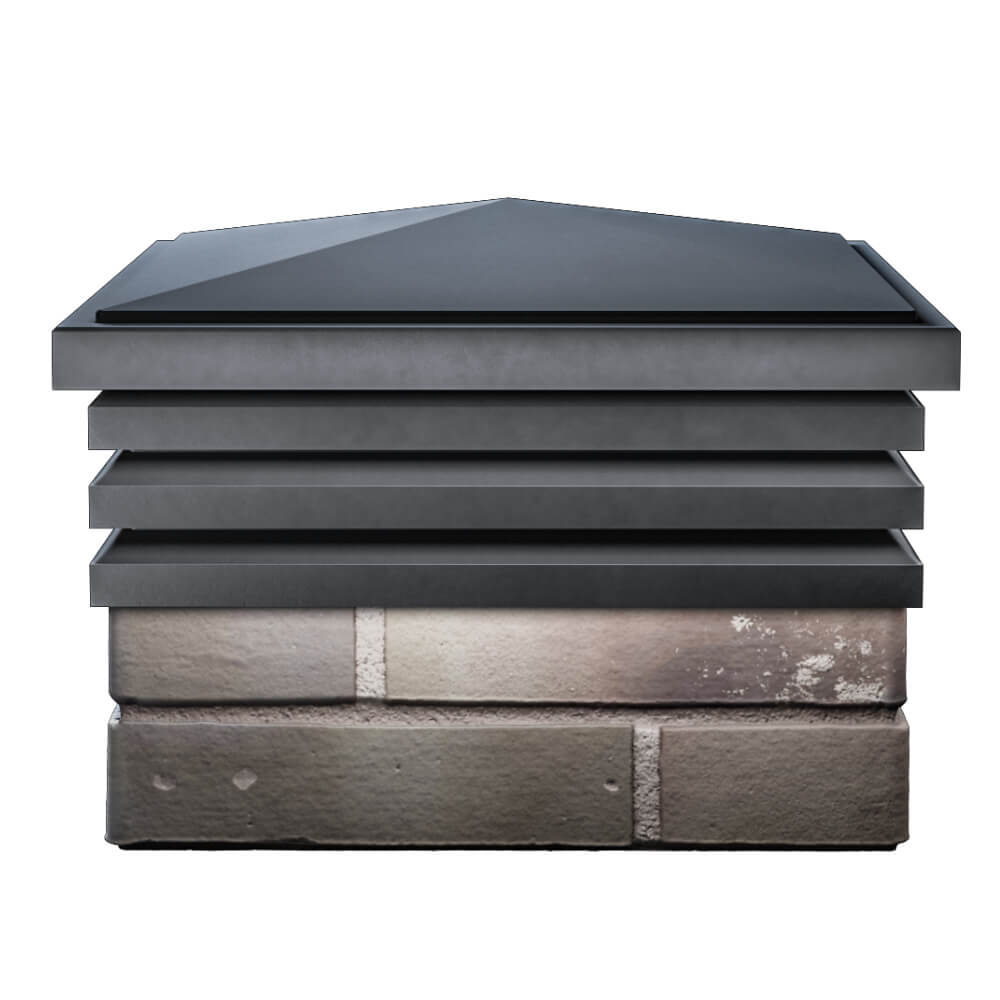 Колпак Zking Бона ХайТек Серый на столб 1.5х1.5 кирпича (385х385мм) Рязань фото