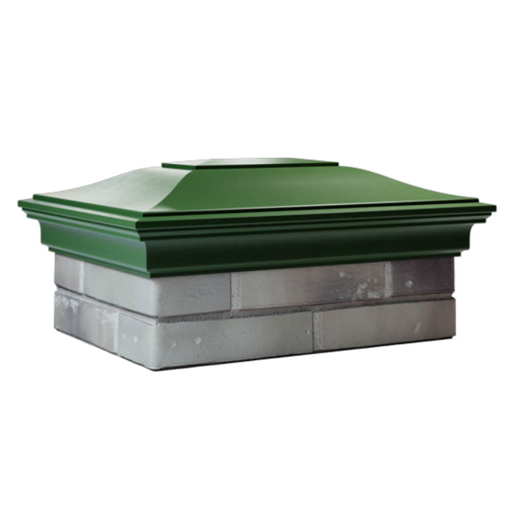 Колпак Zking Монблан Зеленый на столб 2х1.5 кирпича (515х385мм) в Рязани фото