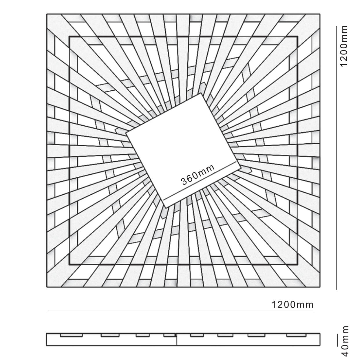 Приствольная решетка для дерева ZKING ATMOSPHERE 1.2х1.2м Черная в Рязани фото