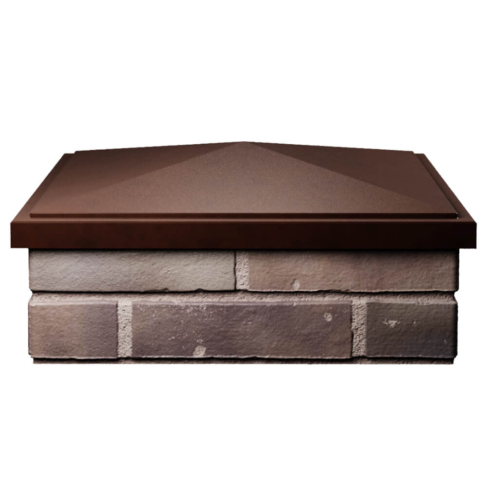 Колпак Zking БонаМоно Коричневый на столб 2х2 кирпича (515х515, 530х530мм) Рязань фото