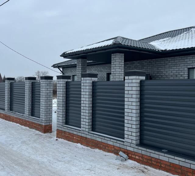 Колпак Zking Бона ХайТек Серый на столб 1.5х1.5 кирпича (385х385мм) в Рязани фото