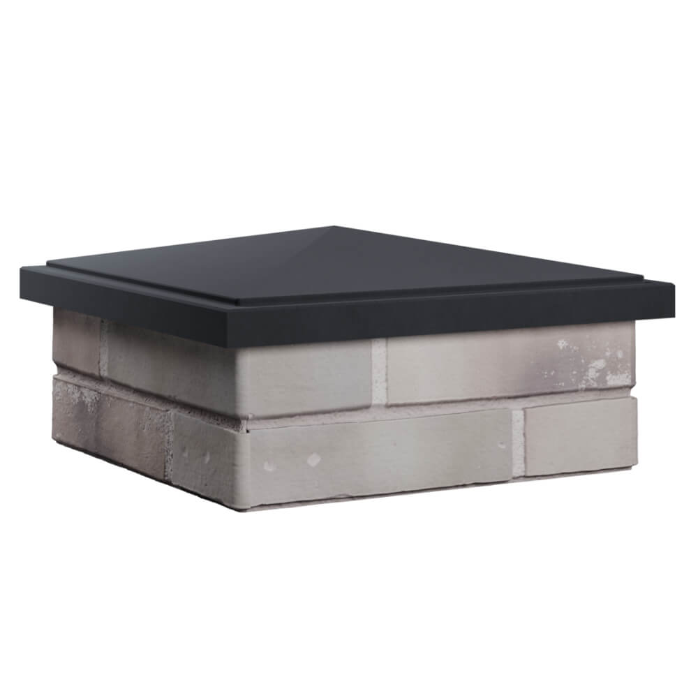 Колпак Zking БонаМоно Серый на столб 1.5х1.5 кирпича (385х385, 400х400мм) в Рязани фото