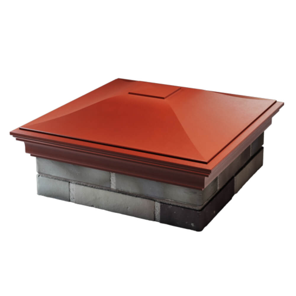 Колпак Zking Монблан Красный на столб 2х2 кирпича (515х515мм) в Рязани фото