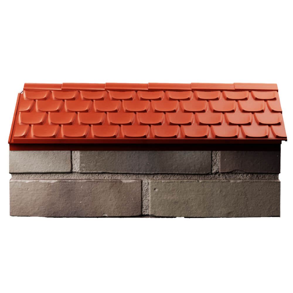 Парапет Zking Эльбрус Красный с посадкой на 1 кирпич (255мм) в Рязани фото