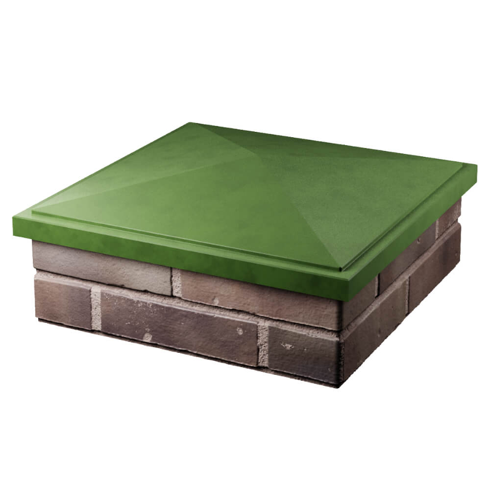 Колпак Zking БонаМоно Зеленый на столб 2х2 кирпича (515х515, 530х530мм) в Рязани фото