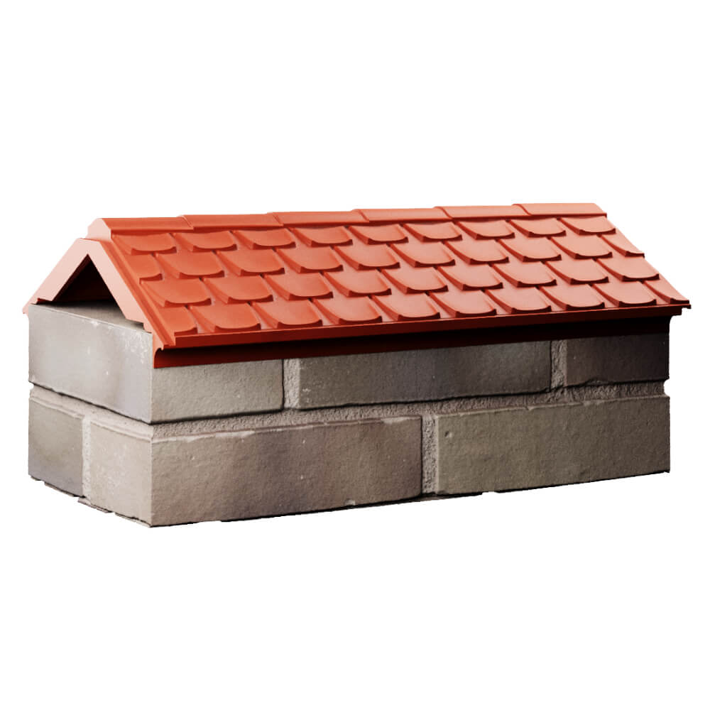 Парапет Zking Эльбрус Красный с посадкой на 1 кирпич (255мм) Рязань фото