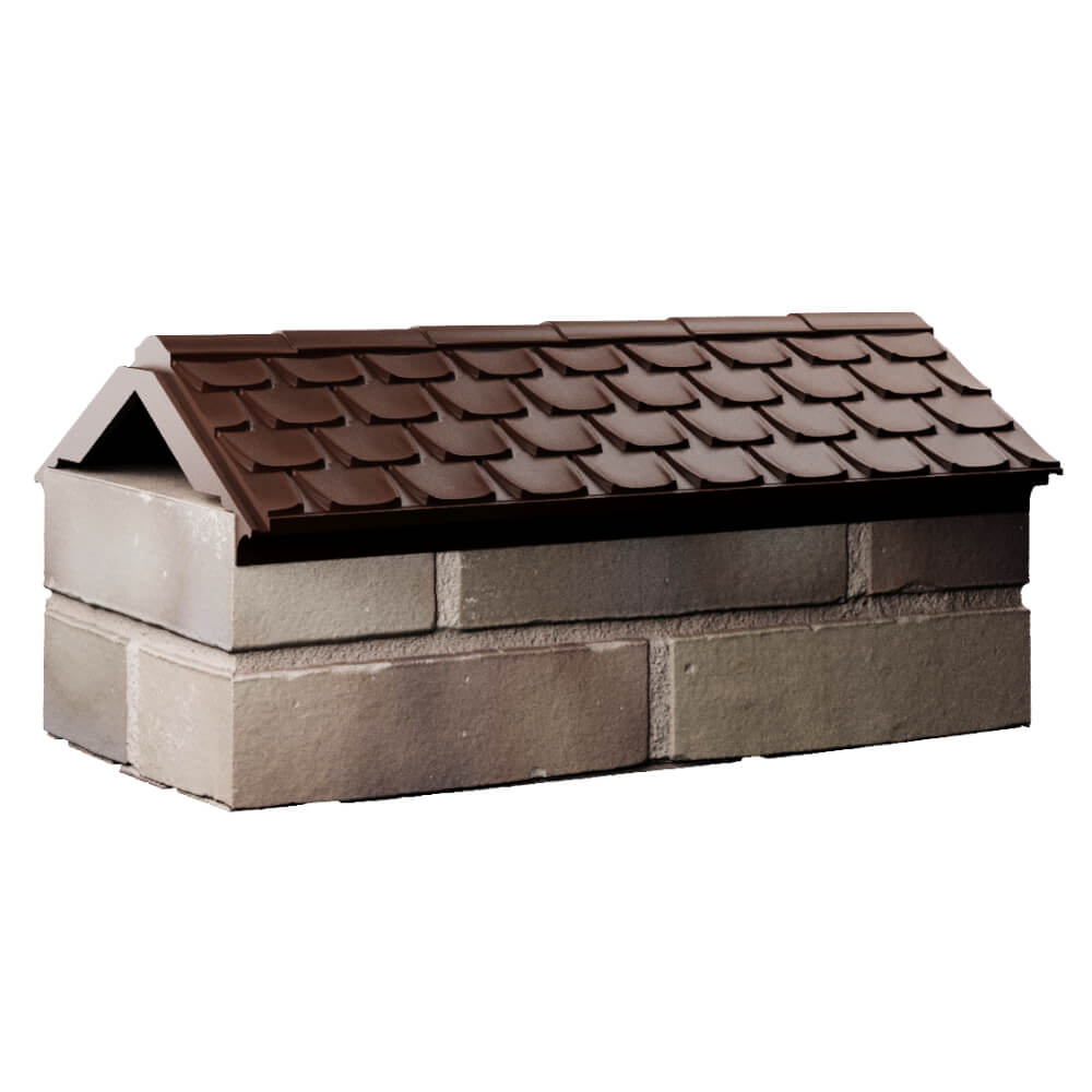 Парапет Zking Эльбрус Коричневый с посадкой на 1 кирпич (255мм) Рязань фото