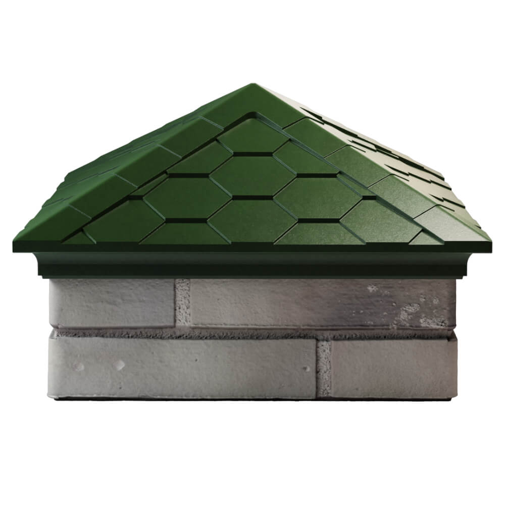 Колпак Zking Эверест Зеленый на столб 1.5х1.5 кирпича (390х390мм) Рязань фото
